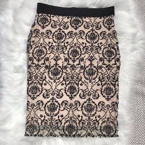 Forever 21 Brocade Pencil Skirt (S)